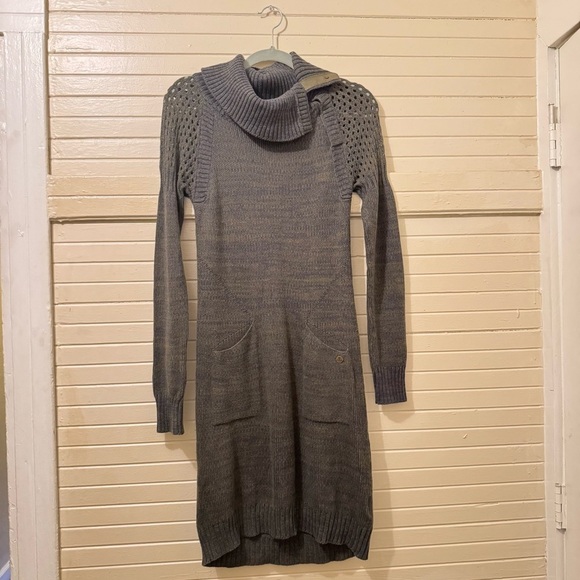 Prana Archer Sweater Dress in Cargo Green - Picture 2 of 8